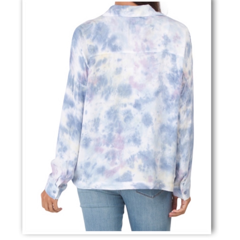 NWT Young Fabulous & Broke Tie Dye Faux Wrap Top - Picture 2 of 13